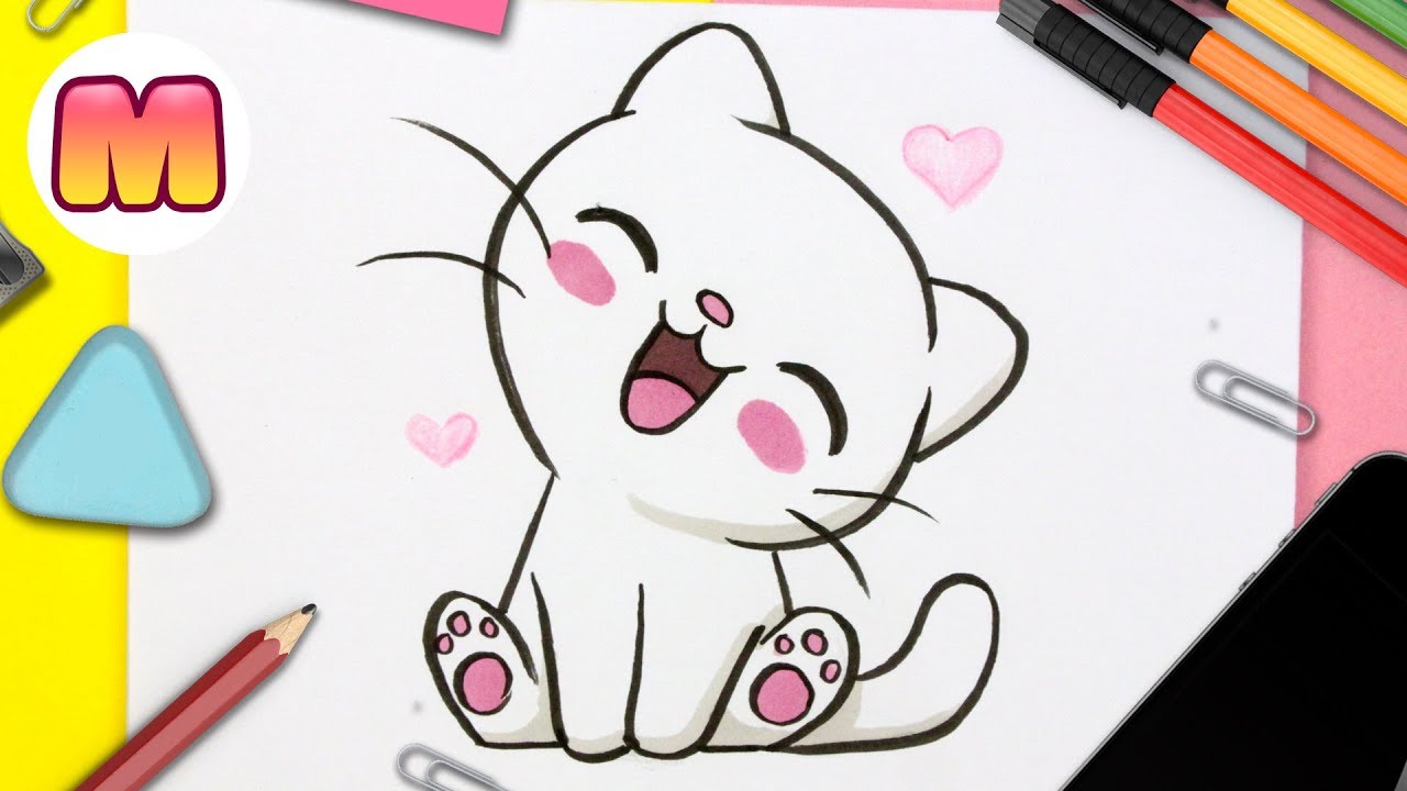Tiernos Dibujos Kawaii De Animales como dibujar un gato kawaii dibujos kawa...