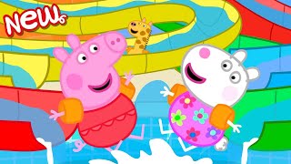 Peppa Pig Tales  Peppa Pig's Colourful Water Park Slide Race  BRAND NEW Peppa Pig Episodes