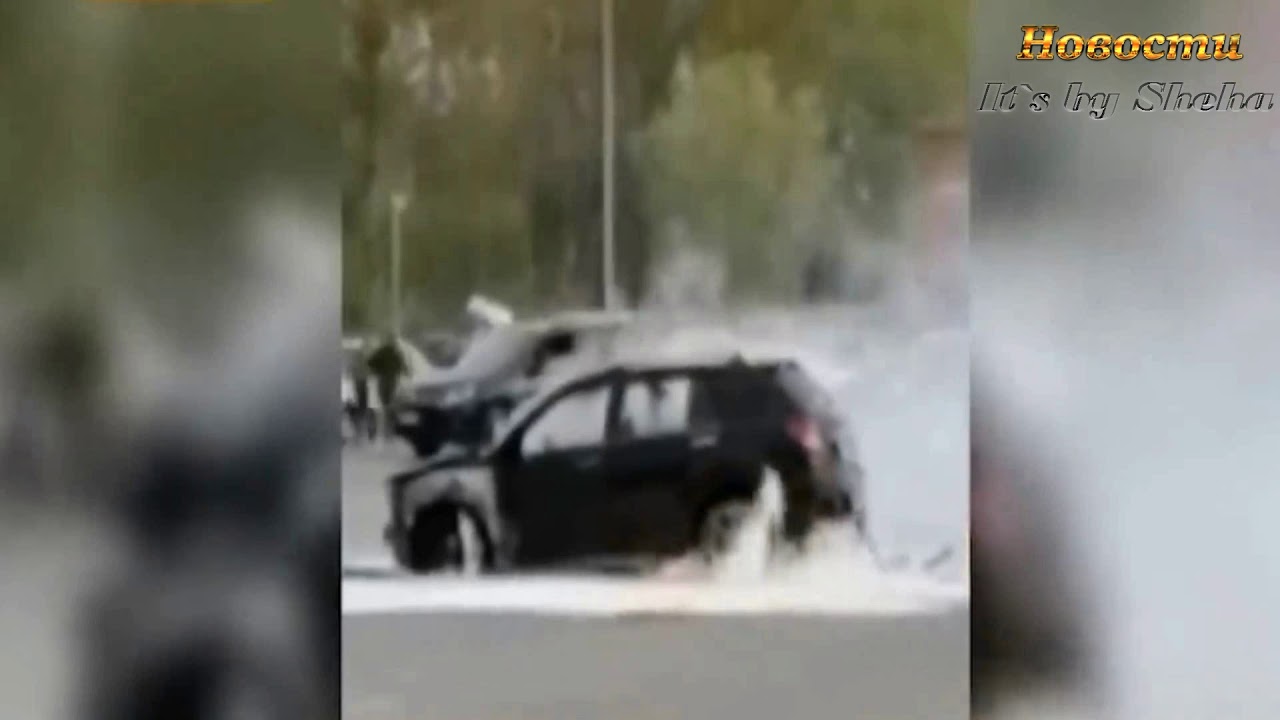 Видео горящей машины