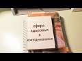 как организовать сферу здоровья в ежедневнике? my planner