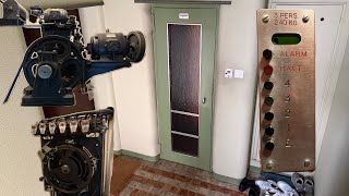 Uralt Originaler 1943 Schindler Aufzug In Biel, Schweiz