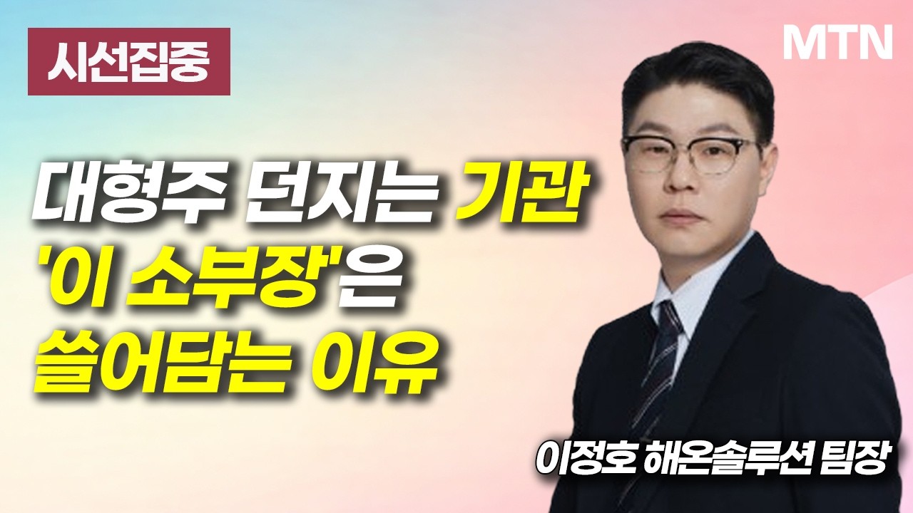 [시선집중] 대형주 던지는 기관 '이 소부장'은 쓸어담는 이유 / 머니투데이방송 (증시, 증권)