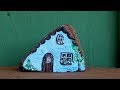 Casinha Pintura Em Pedra #3 - House rock painting