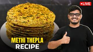 METHI THEPLA RECIPE | Gujarati Methi Na Thepla | मेथी थेपला | Chef JK LIVE screenshot 2