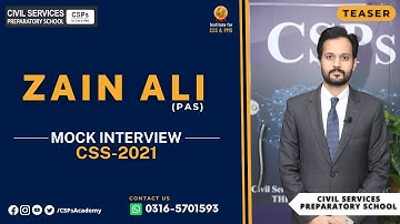 CSS Mock Interview Teaser | CSS-2021 | CSS Preparation in Pakistan | CSPs Academy