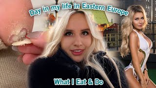 Day in my life in EASTERN EUROPE-  skinny diet, apartment tour, street cats