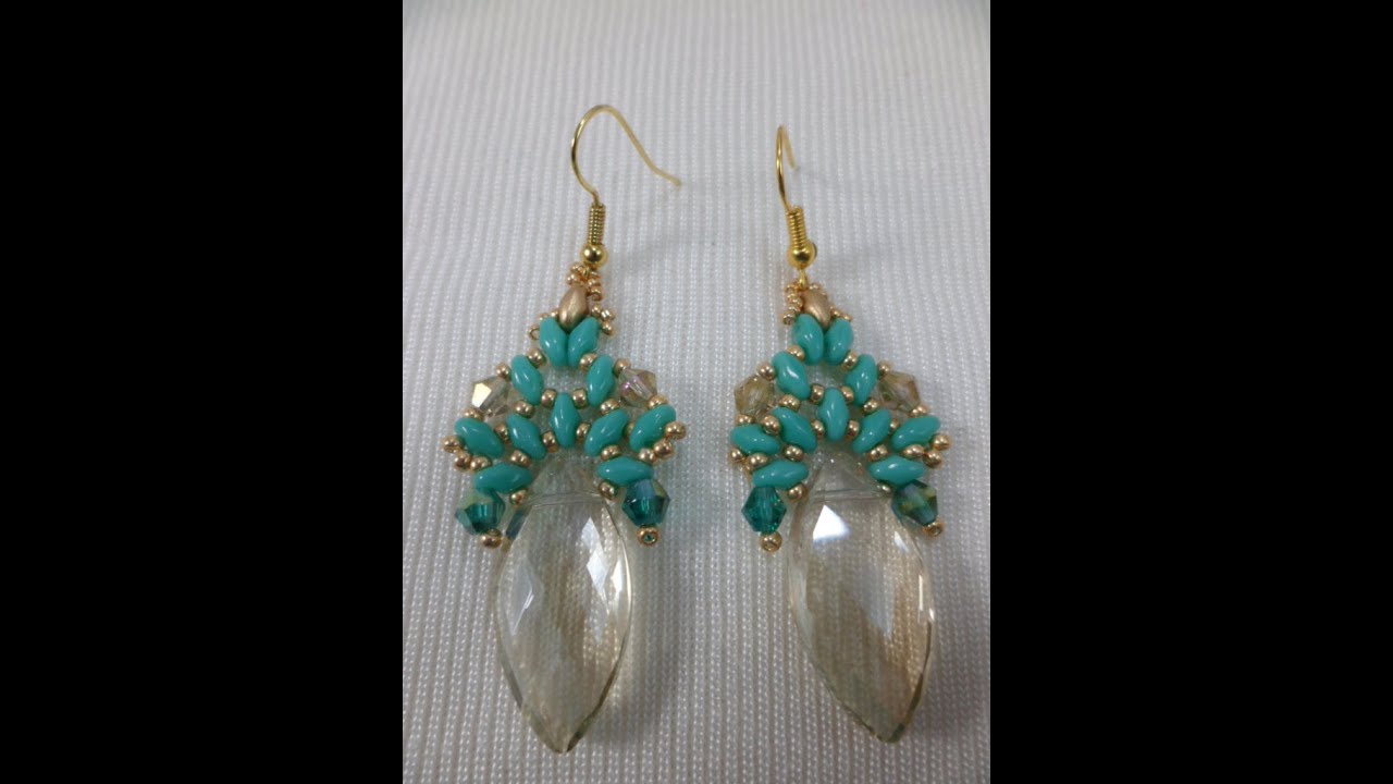 Tutorial - Orecchini con goccia in cristallo e superduo