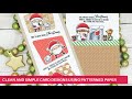 Clean and Simple Card Designs Using Patterned Paper | Paperie Ink Santa Baby