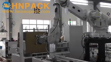 Hennopack ABB robot erector for multiple box unpacking
