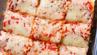 Easy Cheesy Pepperoni Pizza Lasagna Roll Ups - Make Ahead, Freezer-Friendly