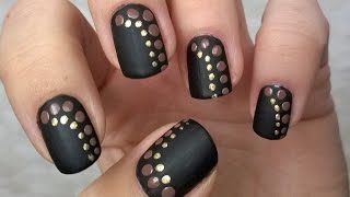 nail designs polish matte easy gold nails dotted dots simple paint beginners brown mat using cool pink different