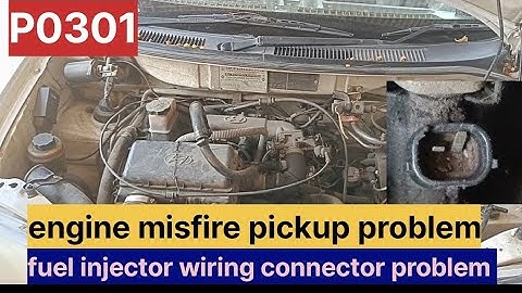 Hyundai santro engine misfire#petrol car pickup problem#fuel injector wiring connector problem#P0301