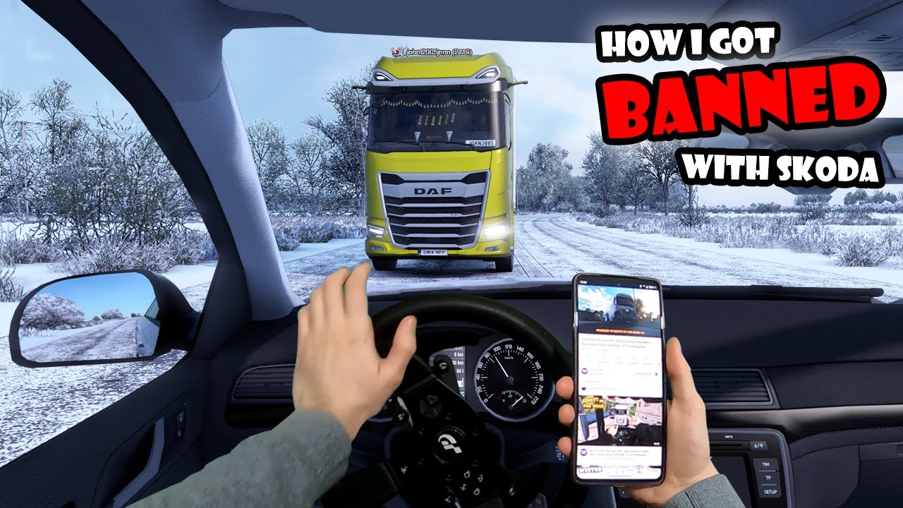 euro truck simulator 2 ออนไลน์  2022  IDIOTS on the road #87 - How I got BANNED for 10 days with Skoda | Funny moments - ETS2 Multiplayer