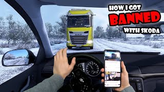 IDIOTS on the road #87 - How I got BANNED for 10 days with Skoda | Funny moments - ETS2 Multiplayer