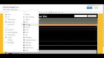 Embed a Form to a Google Site