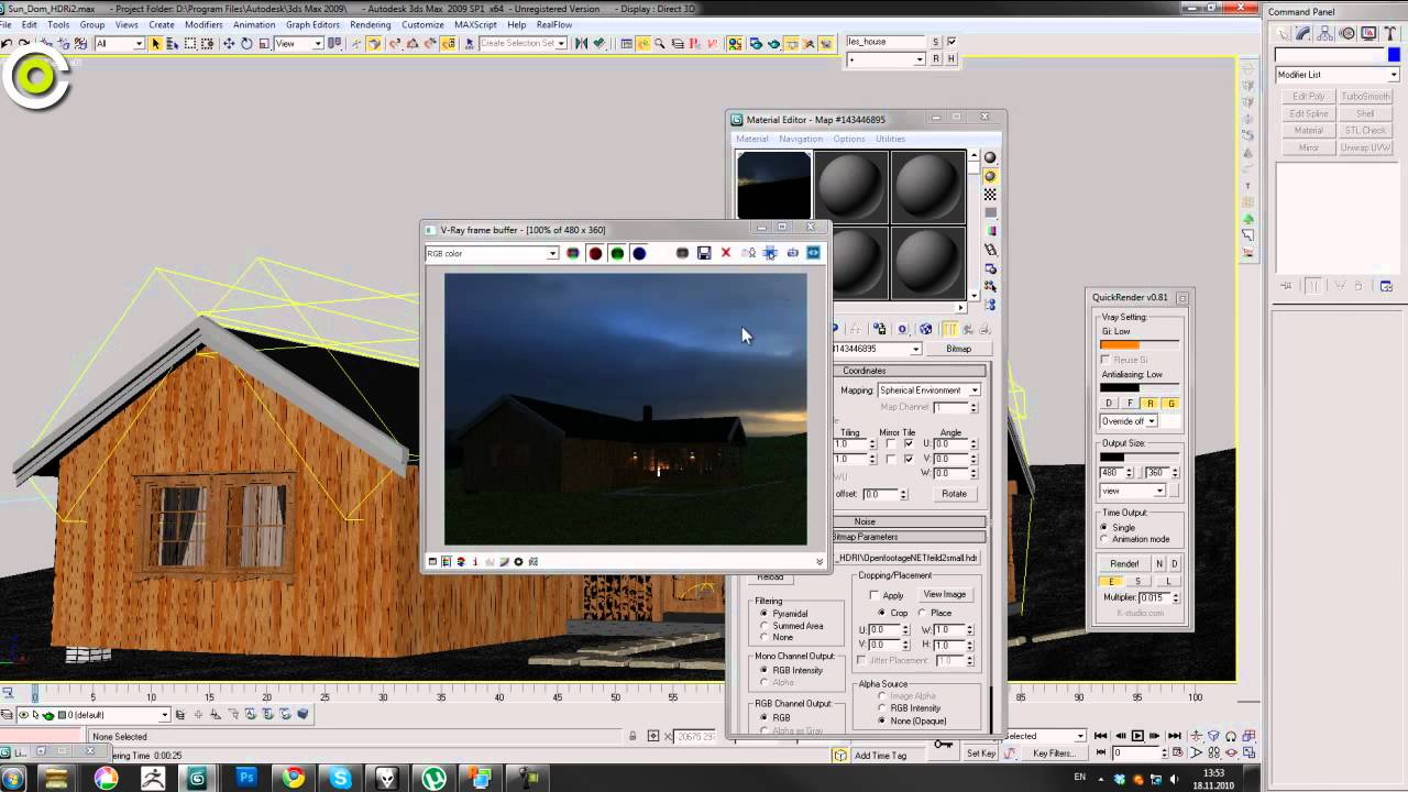 Vray SUN Dome HDRi - YouTube