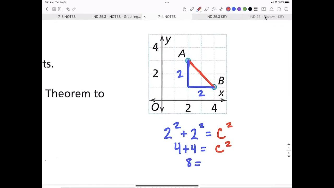 7 4 video find distance in the coordinate plane using pythagorean