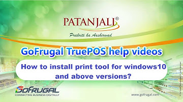 Gofrugal Patanjali-In Hindi How to install print tool for Windows 10 and above version