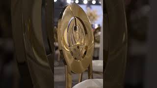 Mirror Gold Wedding Chair That Shines in Every Luxury Setup ✨ #cnsanwenyu #furniture #leisurechair