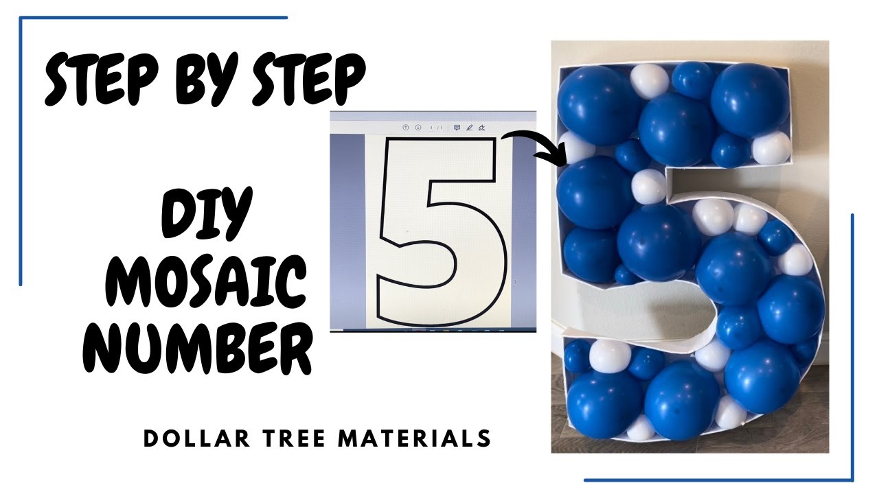 GIANT MOSAIC NUMBER | FULL STEP BY STEP TUTORIAL | - YouTube giant-mosaic-number-full-step-by-step-tutorial-youtube