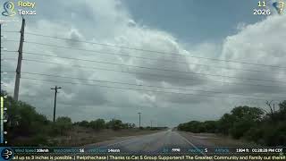 UFO spotted on "Nathan Moore - StormChaserIRL"'s stream over Roby, Texas 10052026