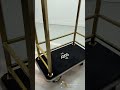 Condo Bellman Cart – Stainless Steel Luggage Cart with Hanger Bar, Custom Logo &amp; Smooth Mobility