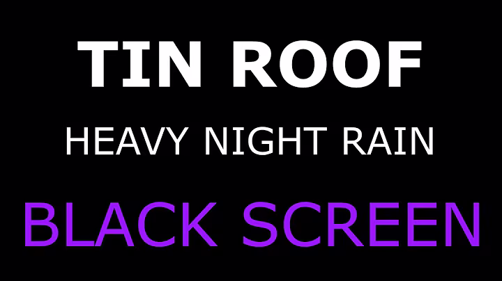 Heavy Rain In The Forest, Rain On Tin Roof, BLACK SCREEN Rain NO THUNDER, Rain Downpour, Still Point
