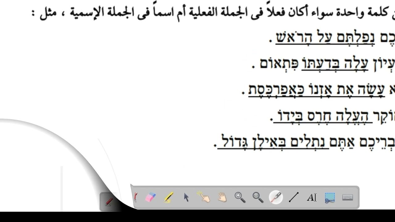 نحو اللغة العبرية - تكوين الجمل البسيطة