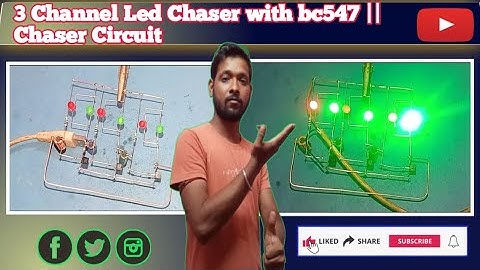 3 Channel Led Chaser with bc547 || Chaser Circuit
