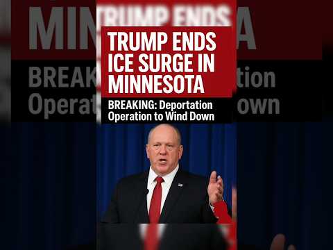 Video Trump Agrees to End ICE Deportation Surge in Minnesota | Major Policy Shift
