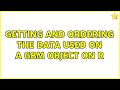 Getting and ordering the data used on a GBM object on R