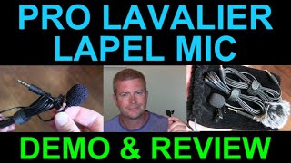 Great Affordable Lavalier Pro Lapel Mic Camera Phone Laptop PC Aabsom Demo Review Zoom Vlog