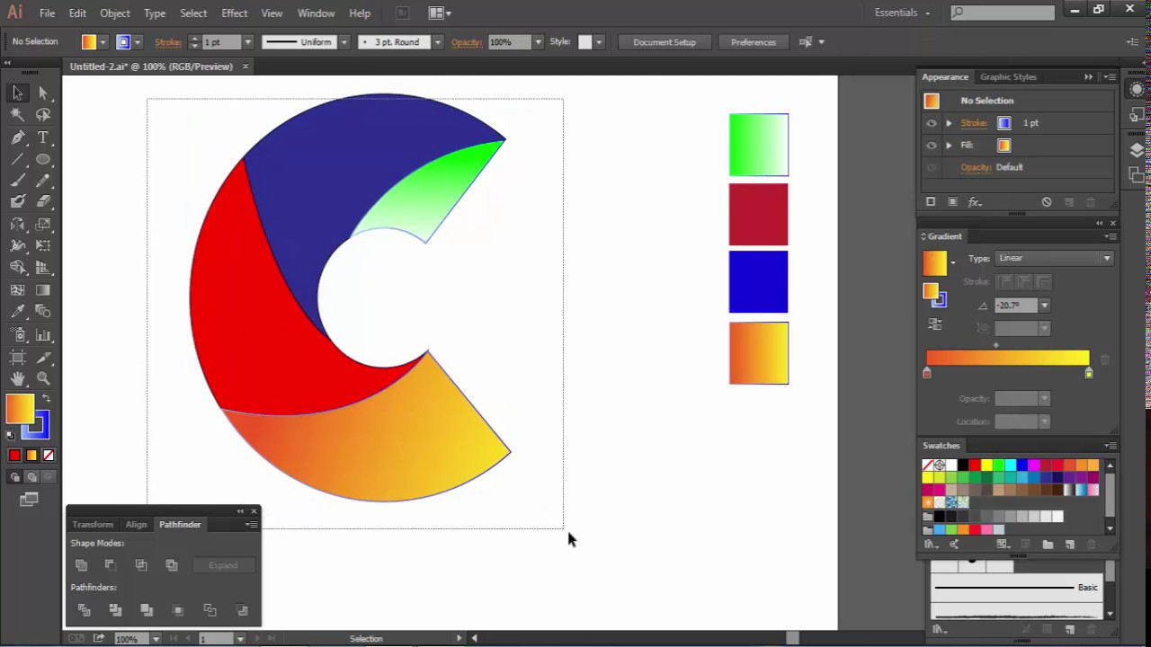 3D Logo Desing ll Adobe Illustrator CC Tutorial in Bangla - YouTube
