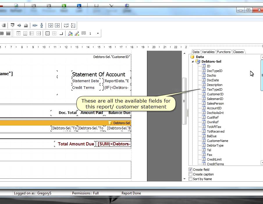 Add New Fields To Customer Statements