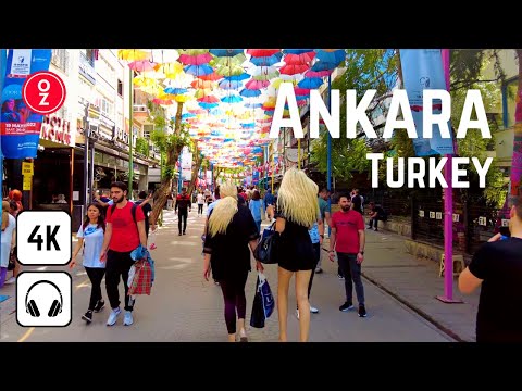 ANKARA Kızılay - Türkiye 🇹🇷  4K Walking Tour in most Famous District | Capital of Turkey