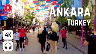 ANKARA Kızılay - Türkiye 🇹🇷  4K Walking Tour in most Famous District | Capital of Turkey