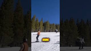 Normal Skiing Was Too Boring... 🥏⛷️ #shorts