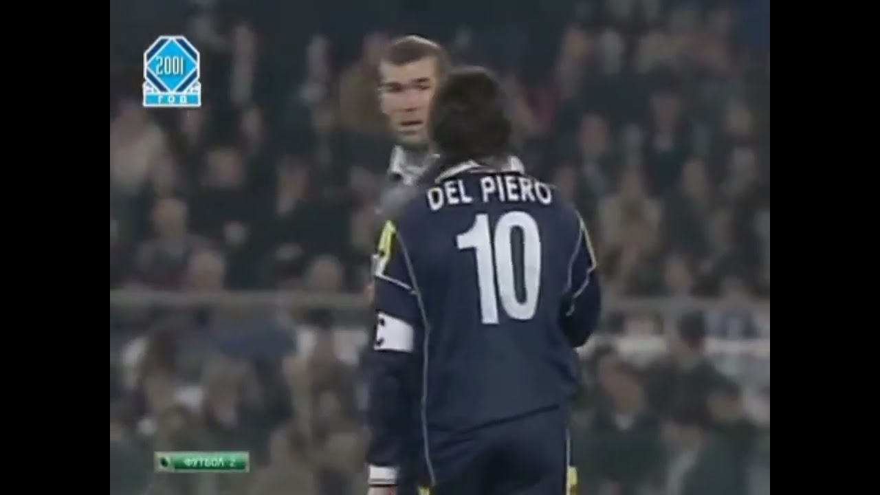Del Piero's goal against Lazio Zidane assist 2001