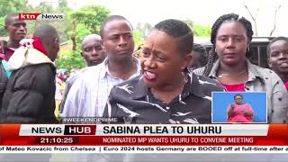 Sabina Chege asks former president Uhuru Kenyatta to convene a meeting and iron out differences
