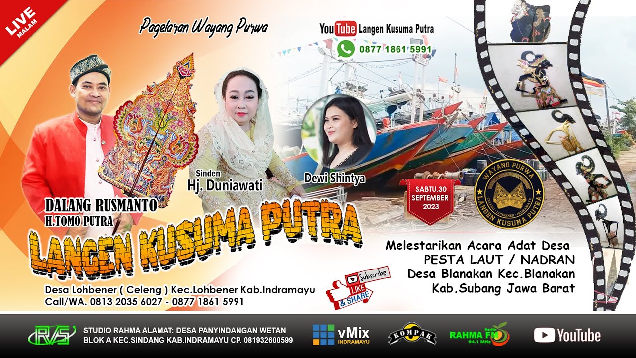 🔴Malam, LANGEN KUSUMA PUTRA || SYUKURAN PESTA LAUT / NADRAN BLANAKAN - SUBANG || SABTU. 30/09/2023