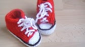 Tricot Chaussons Baskets Converse Bebe Enfant Facile Easy Knitting Baby Sneakers Youtube