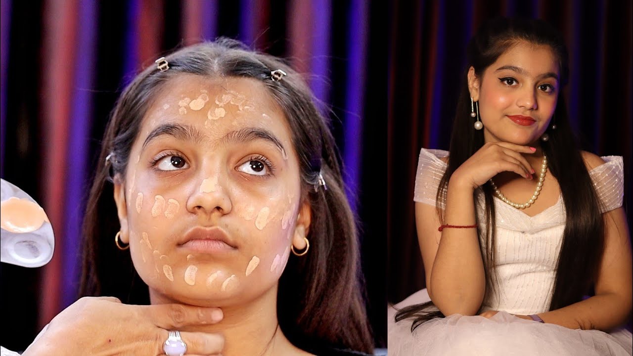 Kid's Makeup Tutorial | Cute girl makeup tutorial | teenager simple makeup step by step Hindi - 2023