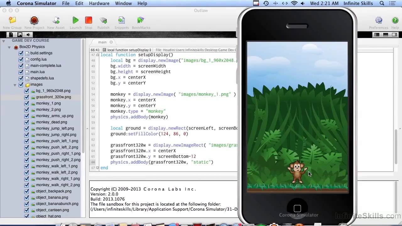 Mobile Game Development With Corona SDK | Setting Up Your Physics World ...