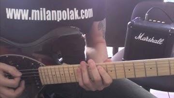 Dorian string skipping + tapping - Milan Polak Lick #10