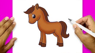 how draw horse face easy horse drawing