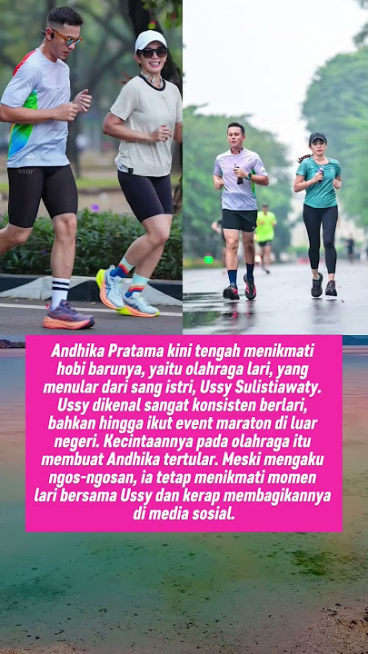 Andhika Pratama Kini Giat Olahraga Running Bersama Ussy Sulistiawaty