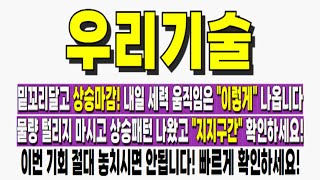 [우리기술 주가전망] 밑꼬리달고 상승마감! 내일 세력 움직임 &quot;이렇게&quot;나옵니다 내일 세력 움직임은 &quot;이렇게&quot; 나옵니다 우리기술주가 우리기술주가전망 우리기술목표가 우리기술전망