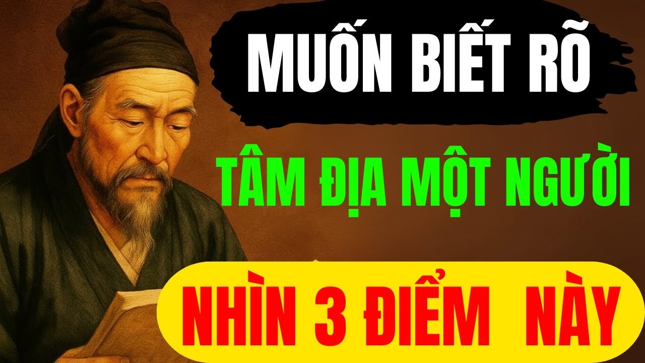 CỔ NHÂN XƯA DẠY: MUỐN BIẾT RÕ TÂM ĐỊA 1 NGƯỜI , CỨ NHÌN 3 ĐIỂM NÀY LÀ RÕ NGAY | TRIẾT LÝ CỔ XƯA