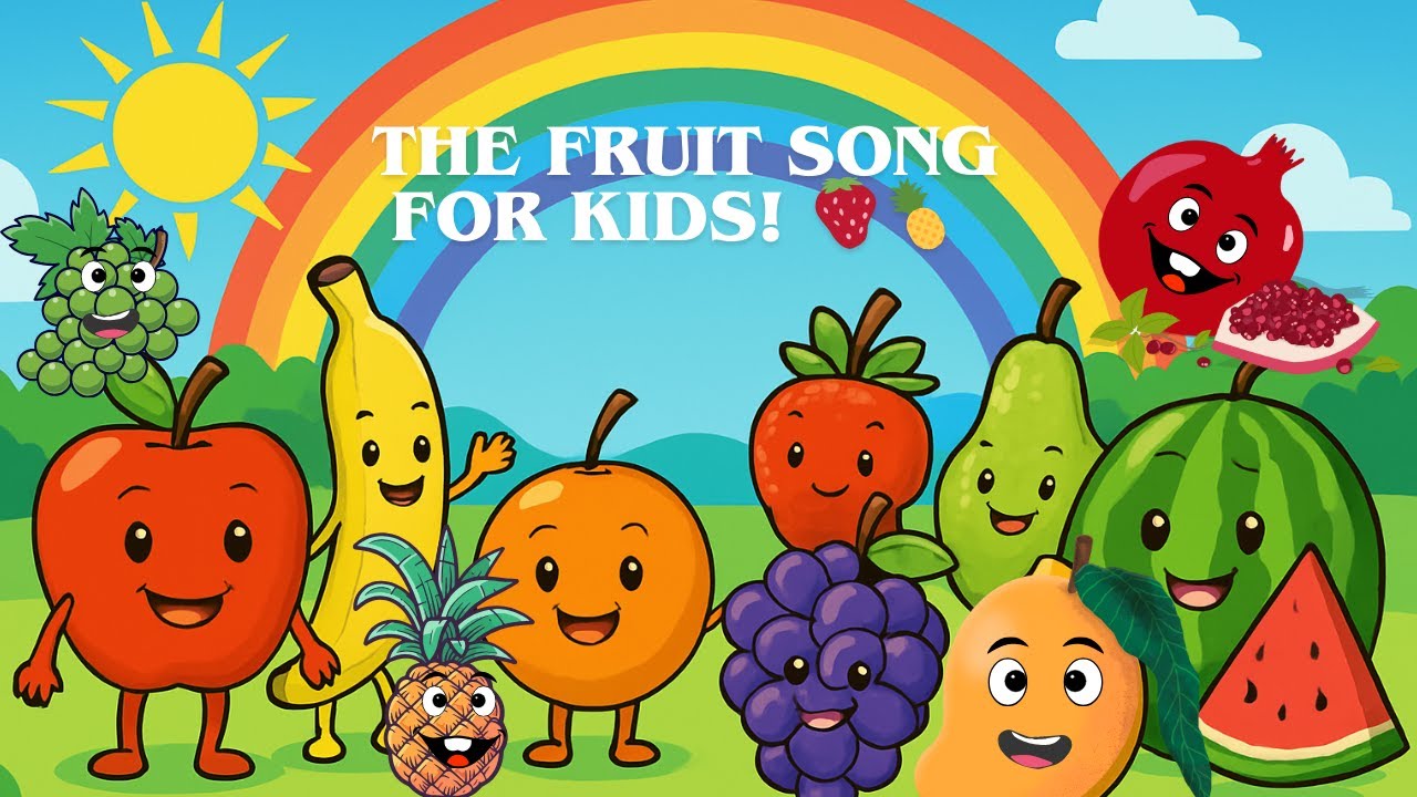 The Fruit Song for Kids! 🍓🍍 Learn 10 Fun Fruit Rhymes and Sing Along!
