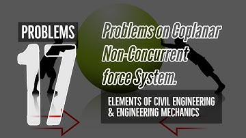 17 Coplanar Non-Concurrent Force System Problems (Part-3) | Elements of Civil Engineering | VTU